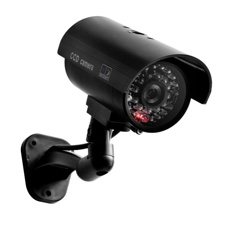 IP66 Waterproof Dummy CCTV Camera With Flashing LED For Realistic Looking for Security Alarm(Silver)