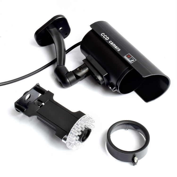 IP66 Waterproof Dummy CCTV Camera With Flashing LED For Realistic Looking for Security Alarm(Silver)