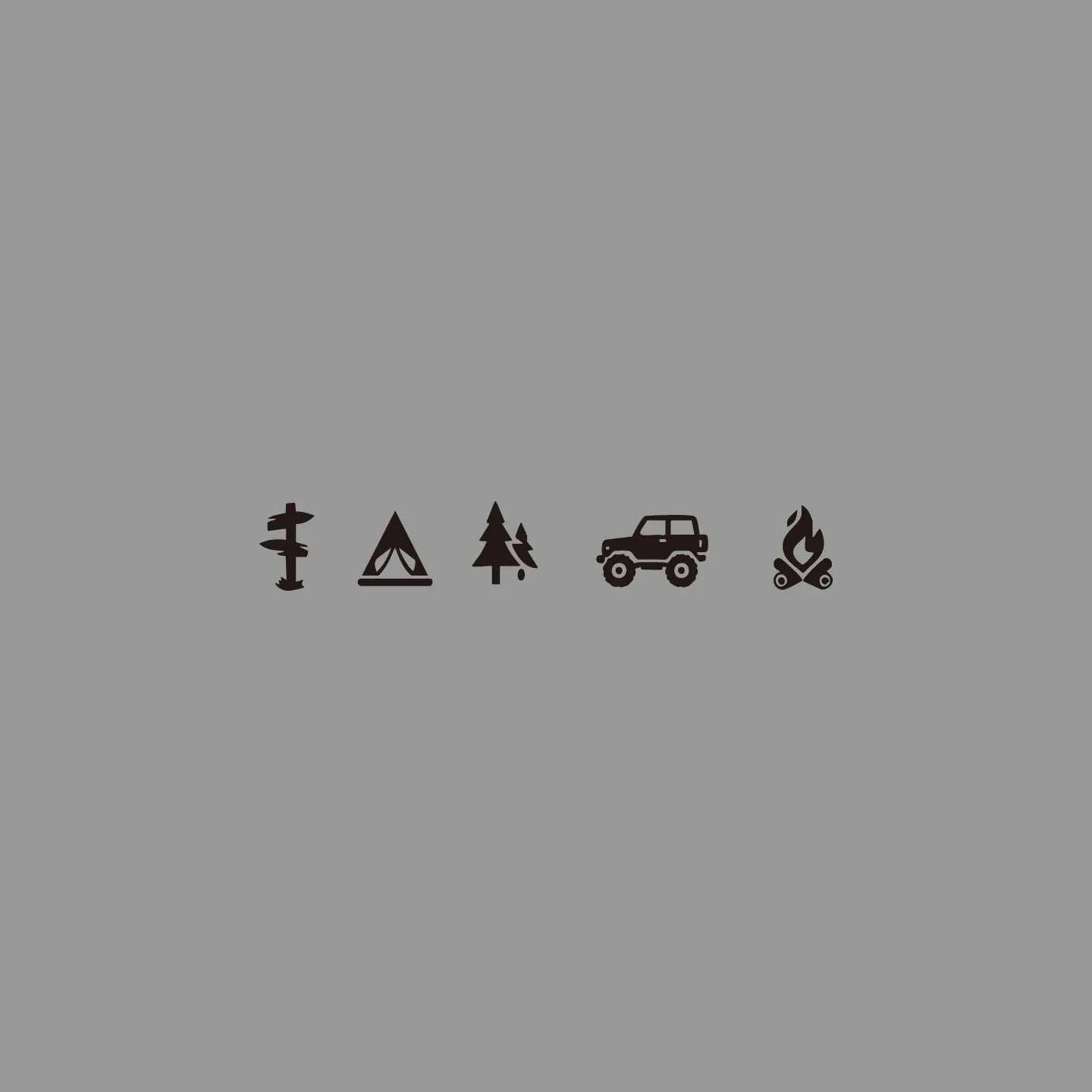 Camping Icons Outdoor Campfire Hiking Die Cut Vinyl Decal Sticker For Car Truck Motorcycle Window Bumper Wall Home Office Decor