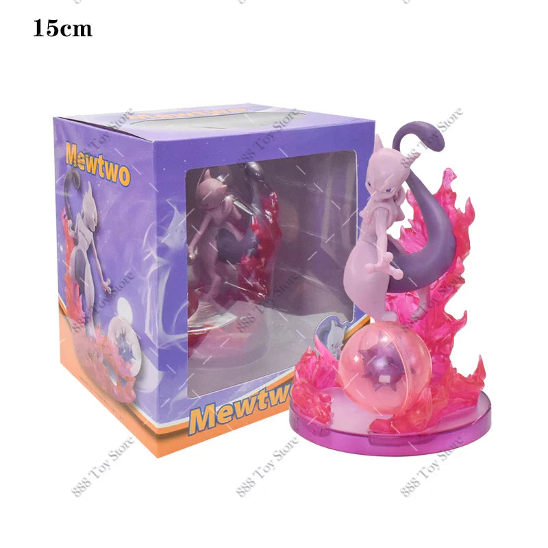 Anime Pokemon Figures Squirtle Charizard Bulbasaur Charmander Vulpix Special Effects Scene Version PVC Action Figure Model Toys