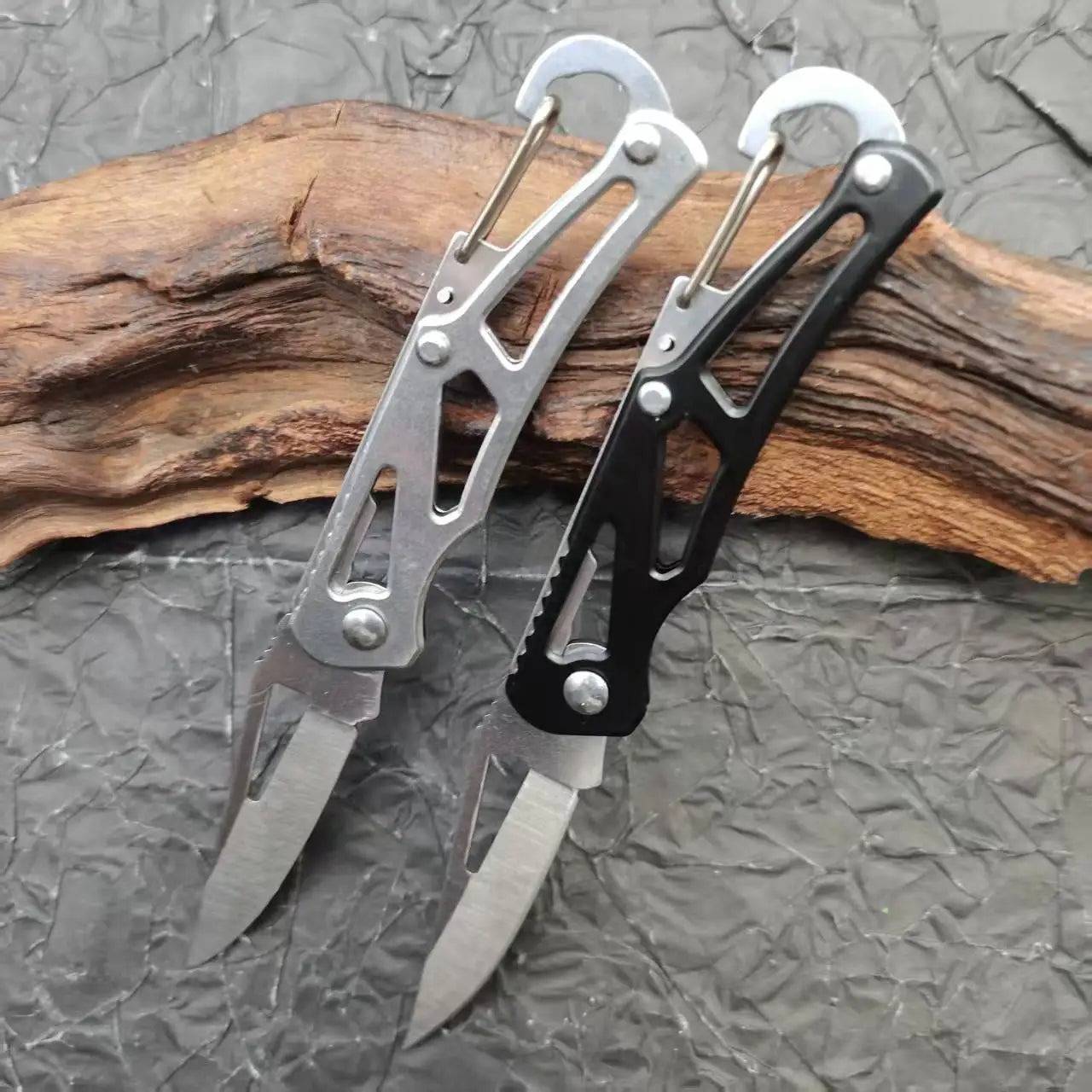 Stainless Steel Sharp Folding Blade Knife Wooden Handle Outdoor Camping Portable Pocket Fruit Cutter Keychain Knife For Survival