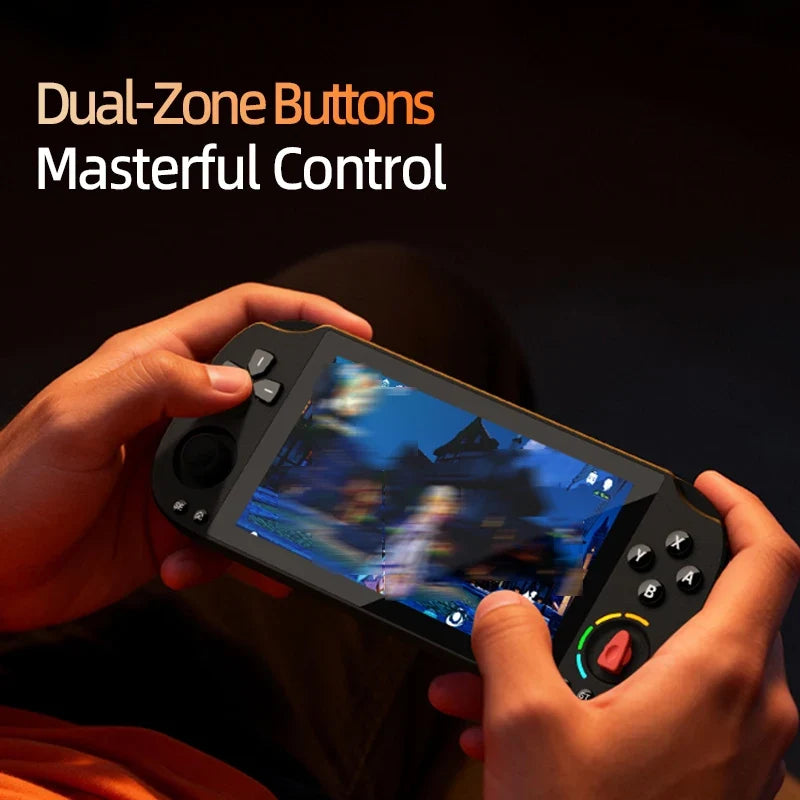 5.0 Inch FHD IPS Handheld Game Console PSK5000 with XBOX/SWITCH Layout,Helio G85 Octa-Core,6+128GB,Hall Joystick