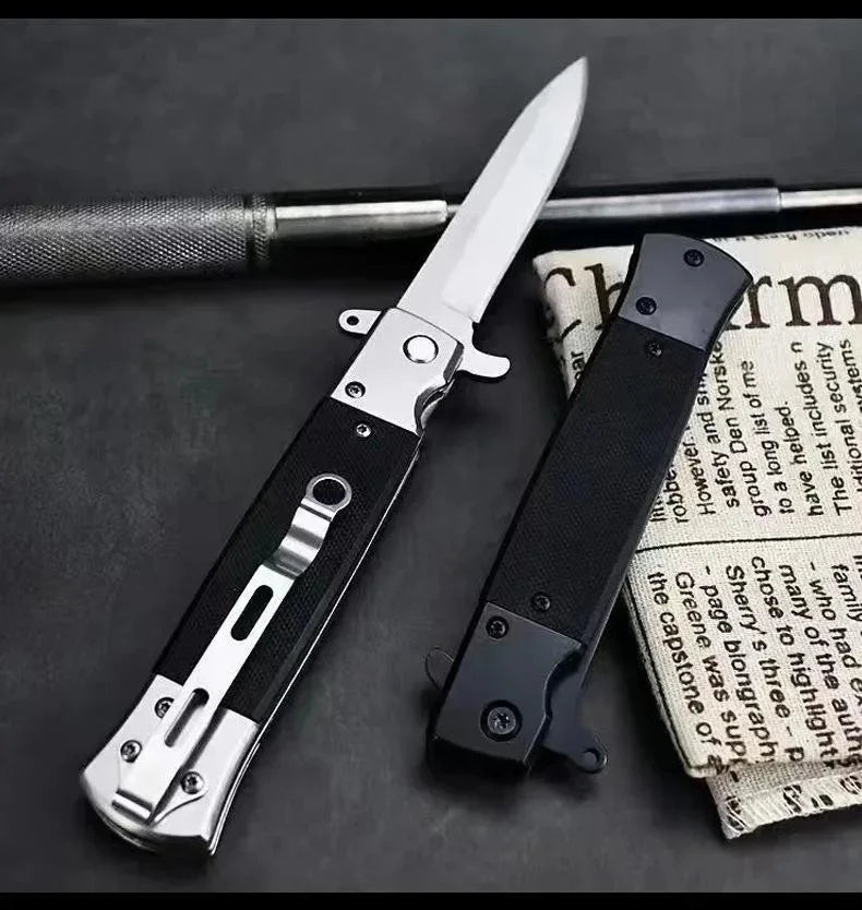 Portable Outdoor Folding Knife Stainless Steel High Hardness Multi-Purpose Small Knife for Wilderness Survival