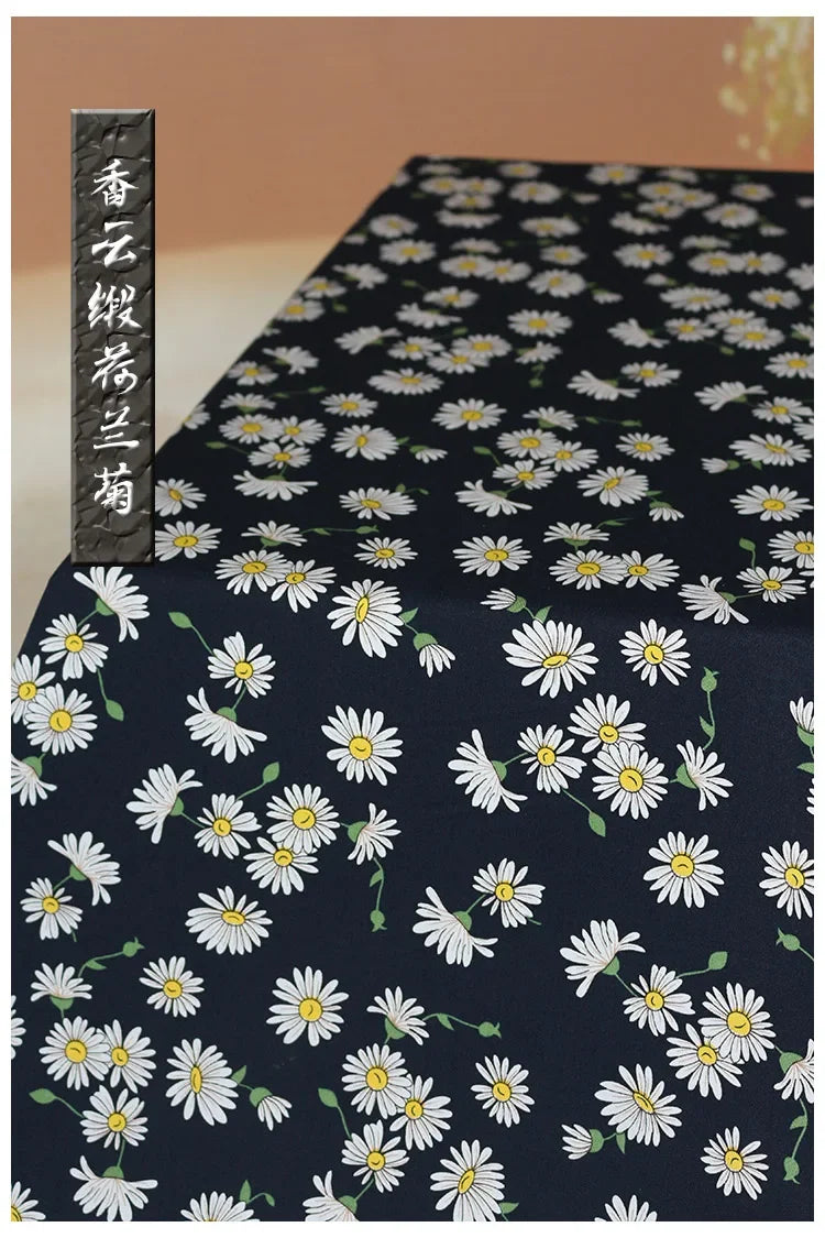 Digital Printed Rayon Fabric Summer By Meters for Women Dress Pajamas Cool Blankets Diy Sewing Soft Smooth Floral Textile Cloth