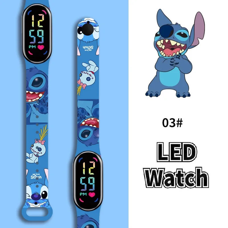 Stitch Children Watches Girls Waterproof Sport ,Touch Screen Watch Digital Clock Bracelet Gifts.