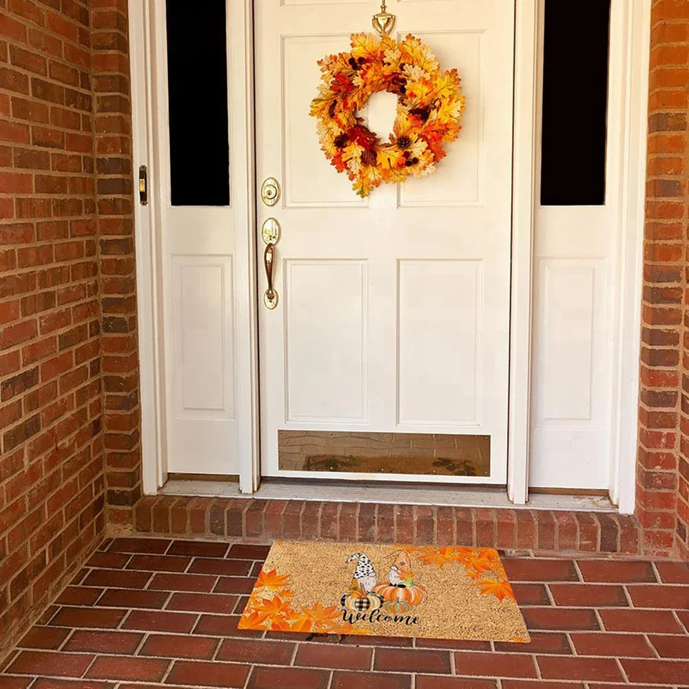 40x60cm Fall Harvest Welcome Doormat Fall Door Mat Fall Front Door Mat for Yard Farmhouse Thanksgiving Home Door Decorations