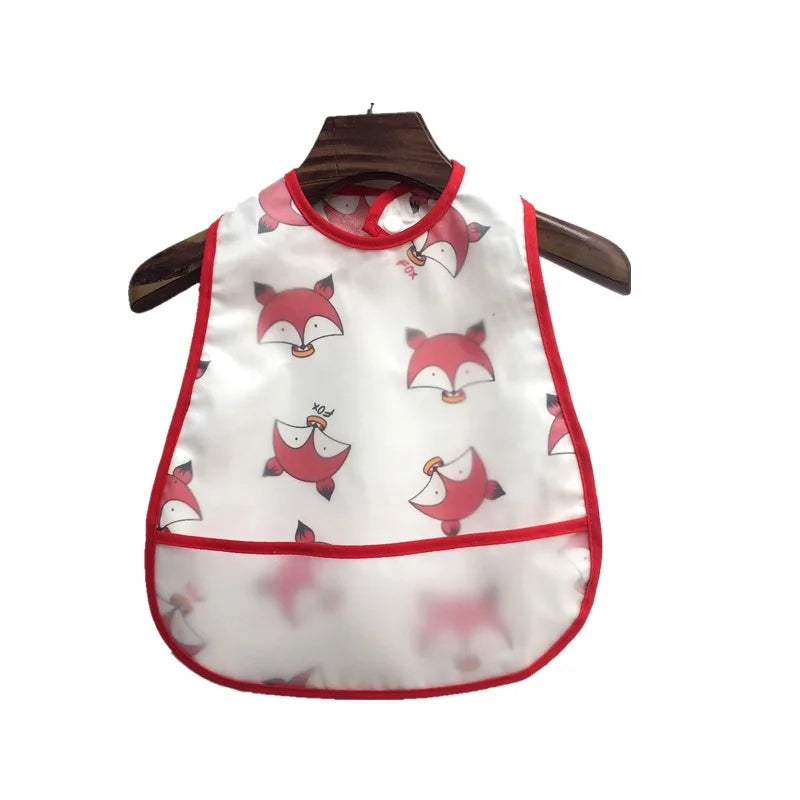 2023new Cartoon Pattern EVA Waterproof Pocket Lunch Feeding Bibs