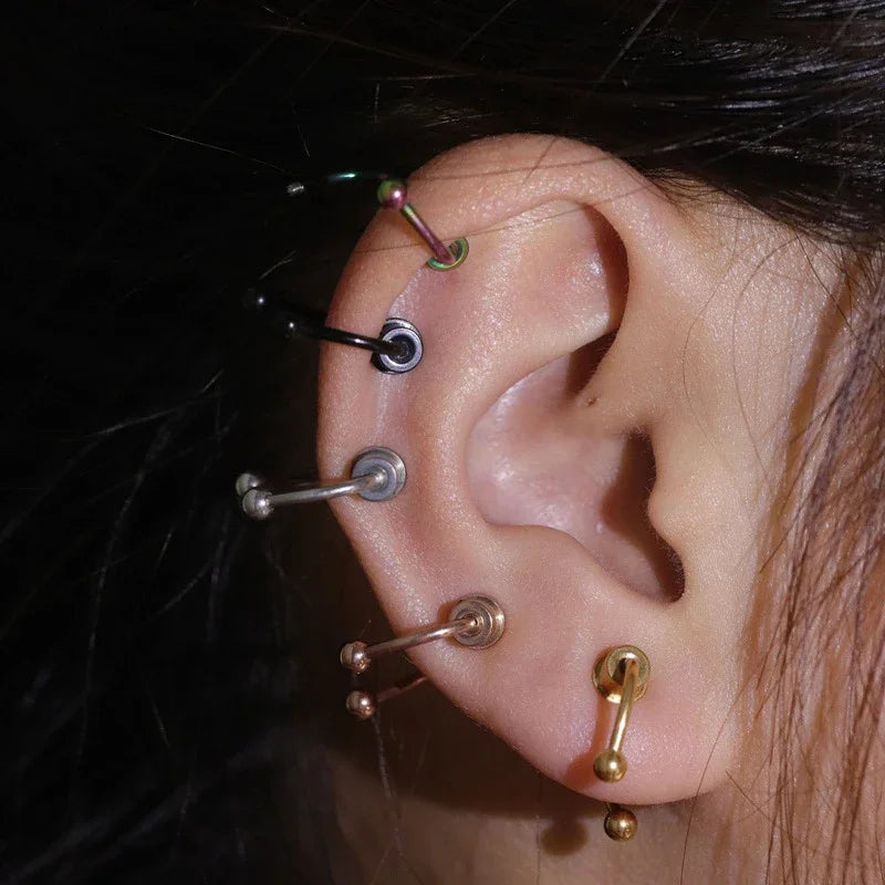 1/4pcs Women Fake Piercing Nose Ring Hoop Septum Piercing Nose Clip