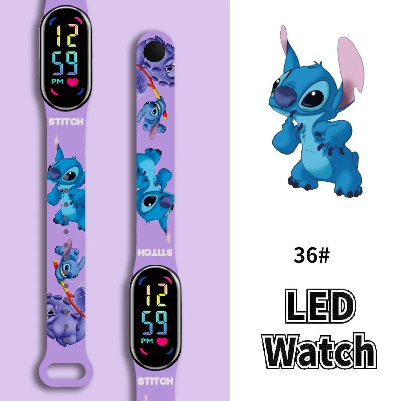 Stitch Children Watches Girls Waterproof Sport ,Touch Screen Watch Digital Clock Bracelet Gifts.