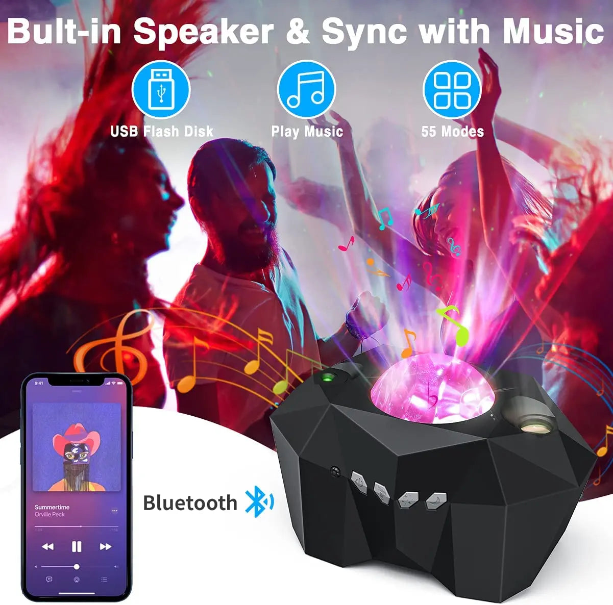 LED Aurora Projector Galaxy Starry Sky Projector Lamp Northern Lights Bedroom Home Room Decoration Nightlights Luminaires Gift