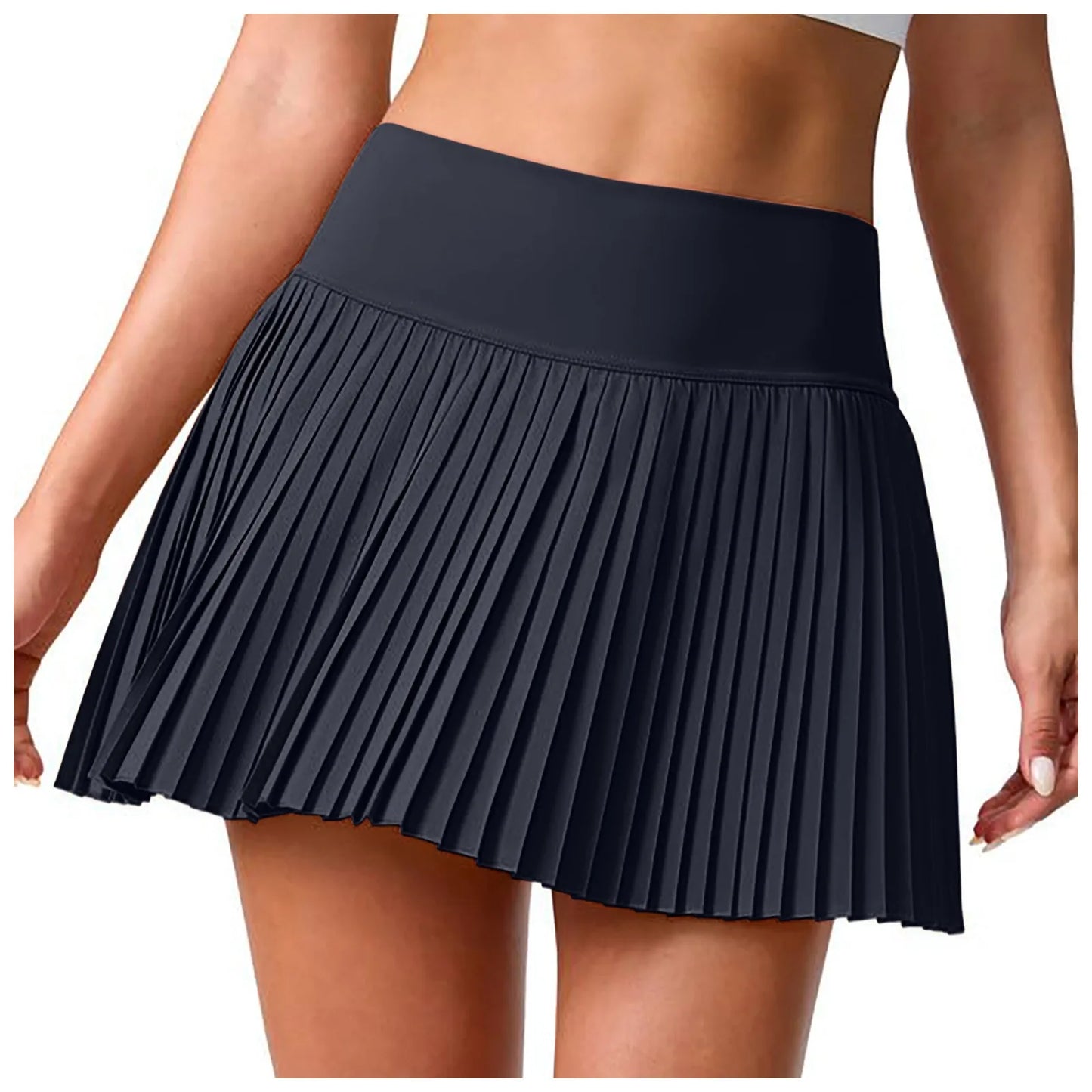 Women'S Pleated Tennis Sport Skirts Summer High Waisted A-Line Short Skirt High Street Office Lady Slim Fit White Pink Skirts