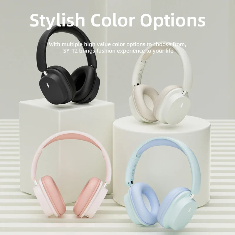 SY-T2 Wireless Bluetooth Headset With Microphone 9D Stereo Noise Canceling Headphone Choice Hifi Bass Hedset Original Packaging