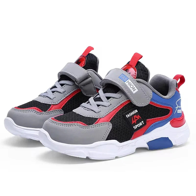 Children's Sports Shoes for Boys, Fashionable Mesh Breathable Casual Sports Shoes Lightweight Student's Running Sneakers