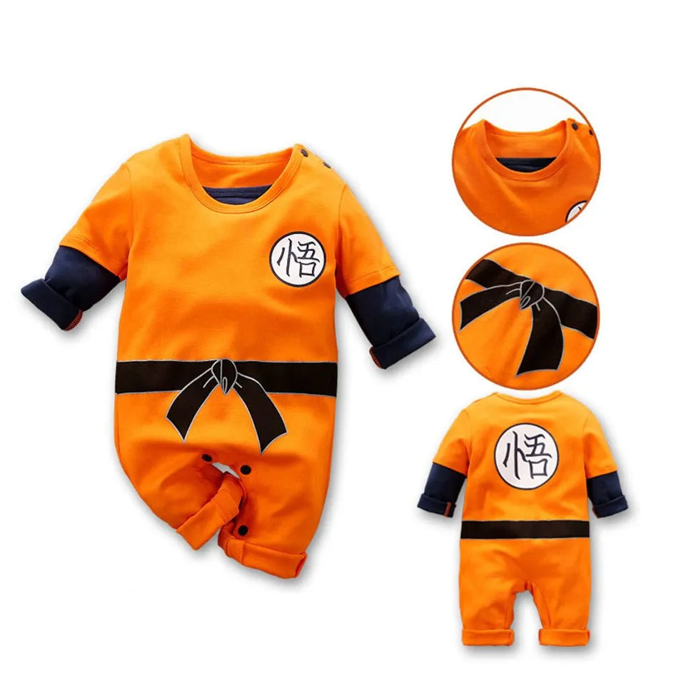 Baby Anime Clothes Vegeta Rompers Newborn Kuririn Roshi Training