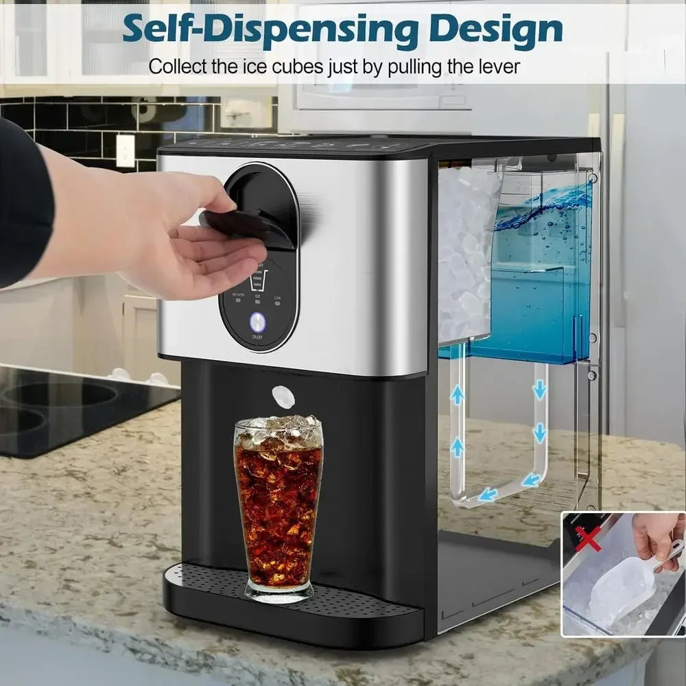 Countertop Ice Maker with Self-Cleaning, 56 lbs/Day, 0.63 Gal Tank for Home and Parties