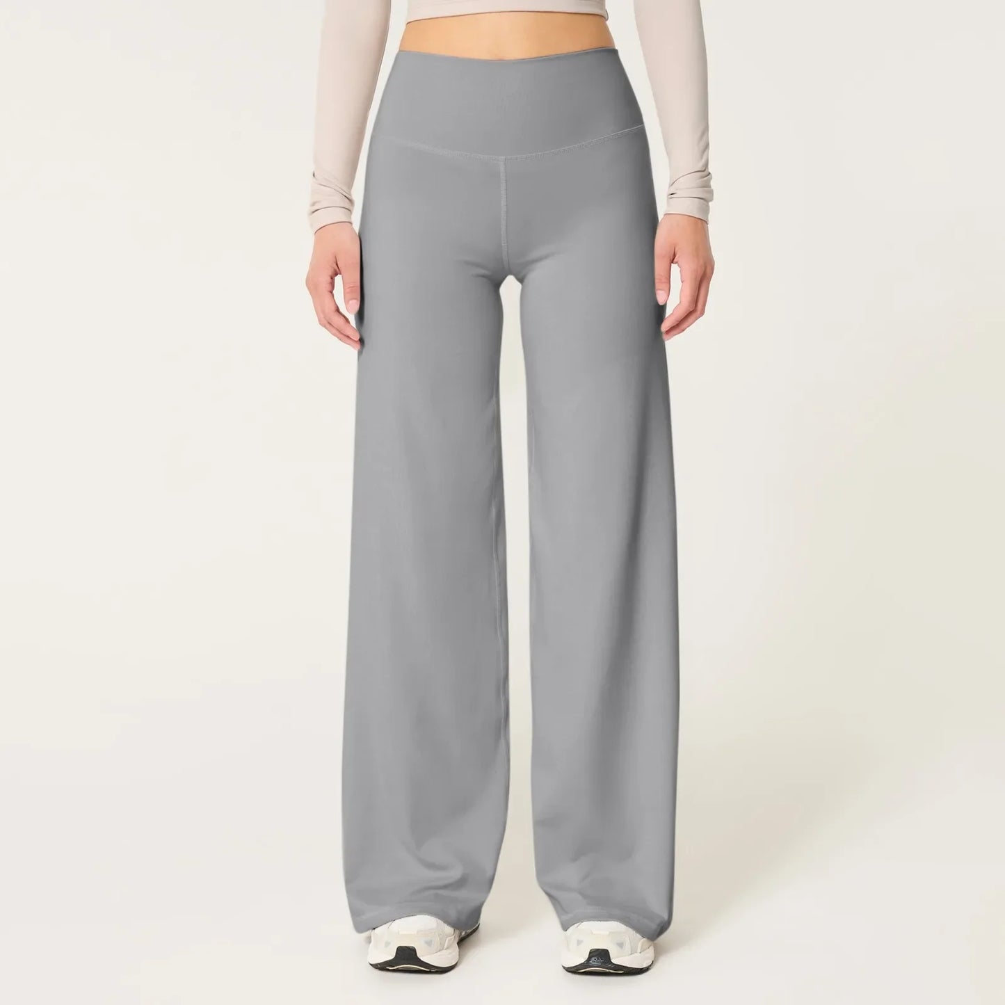 Casual Clothes Yoga Pants For Women High Waist Workout Leggings Stretchy Pants With Pockets Solid Soft Sweatpants For Women