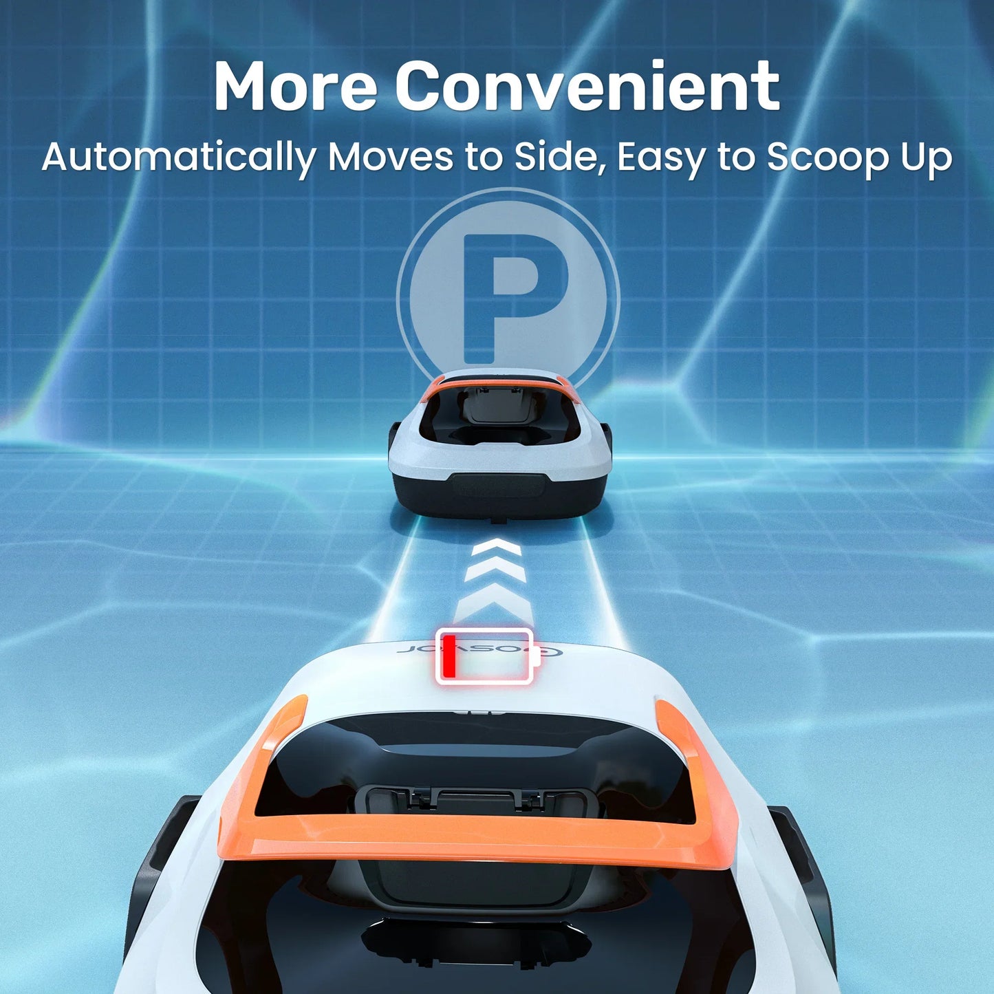2026 New Gosvor Pool Cleaner Robot Pool Vacuum, Dual Cleaning Modes, Cordless Robotic Pool Cleaner Lasts 90 Mis, Self-Parking, Portable, 1200-1900GPH, Ideal for Above Ground Pool up to 860 sq.ft