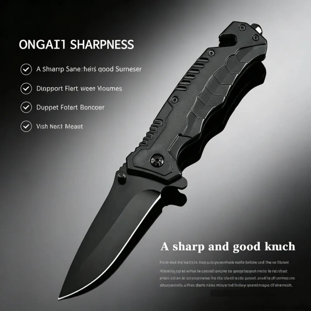 Outdoor portable folding knife - Multi-purpose high-hardness stainless steel wilderness survival knife