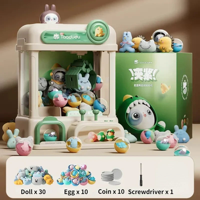 Children Mini Claw Crane Machines Toy for Kids Cartoon Coin Operated Play Game Automatic Doll Machine with Light Birthday Gifts