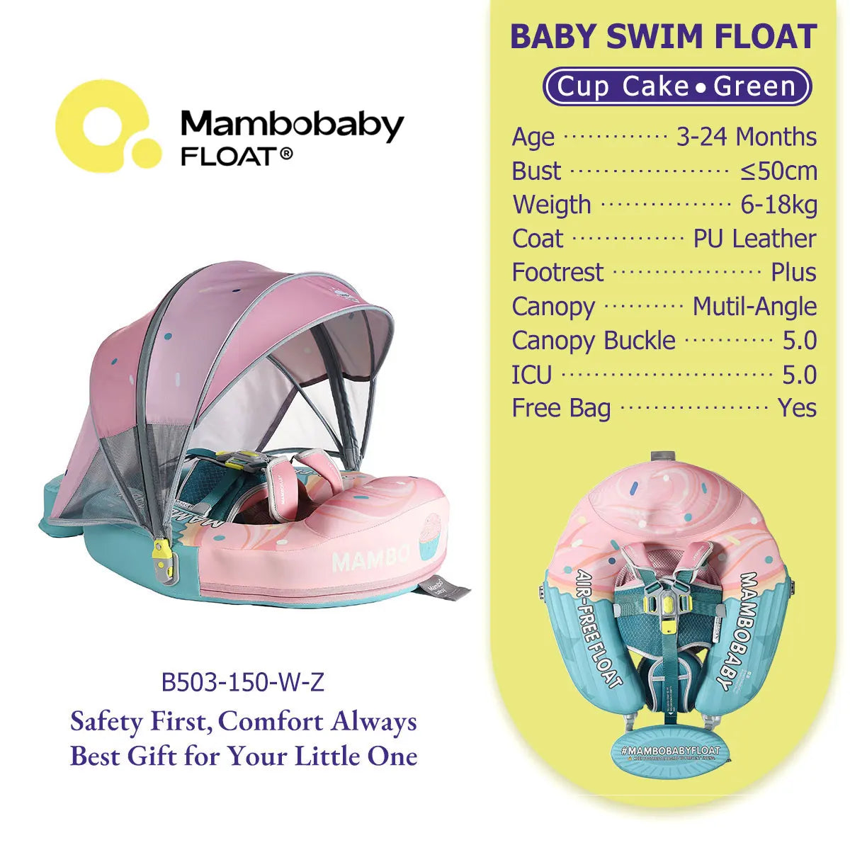 Mambobaby Baby Pool Float Vip 5 Dropshipping Blackproof Pool Mat For Infant Non-Inflatable Natation Buoy With Parasol Beach Toys