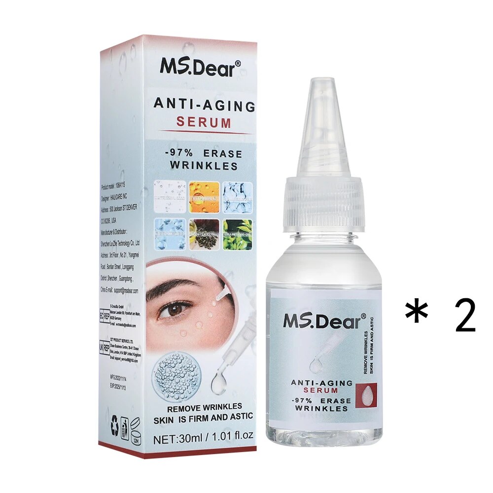 Deep Cleansing Anti-Wrinkle Serum 30ML Vitamin C Anti-aging Firming Skin Fade Fine Lines Easily Absorbed hydrated Tightened