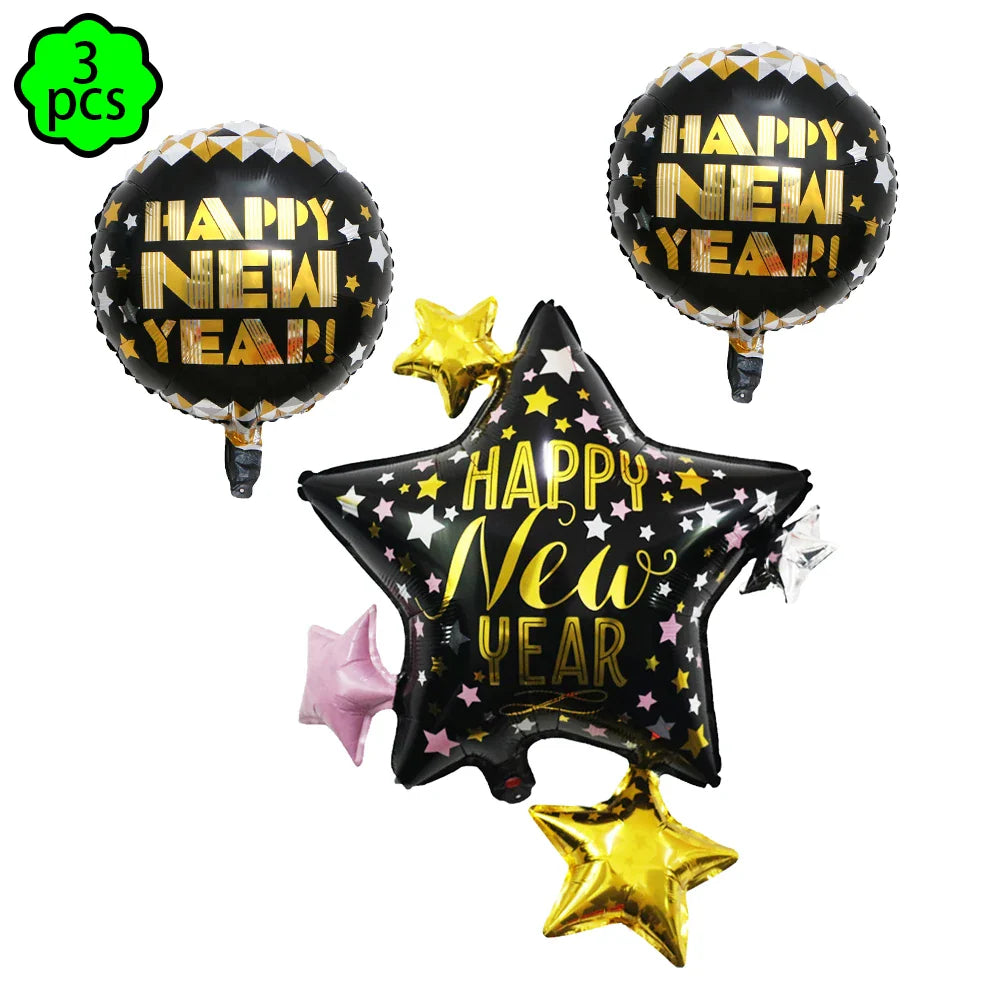 New Year 2024 number foil Balloon Hello 2024 New Year banner Balloon 2024 new year decor balloon Happy New Year Party Decoration