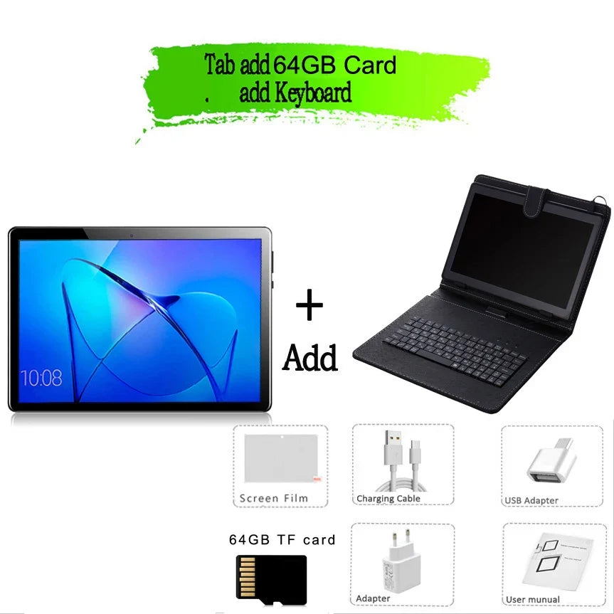 TABLET 10.1 Inch Tablet Android 13 Tablet 6GB RAM 128GB ROM 4G Mobile Phone Call Octa Core 8 CPU AI Speed-up 5000mAh Battery