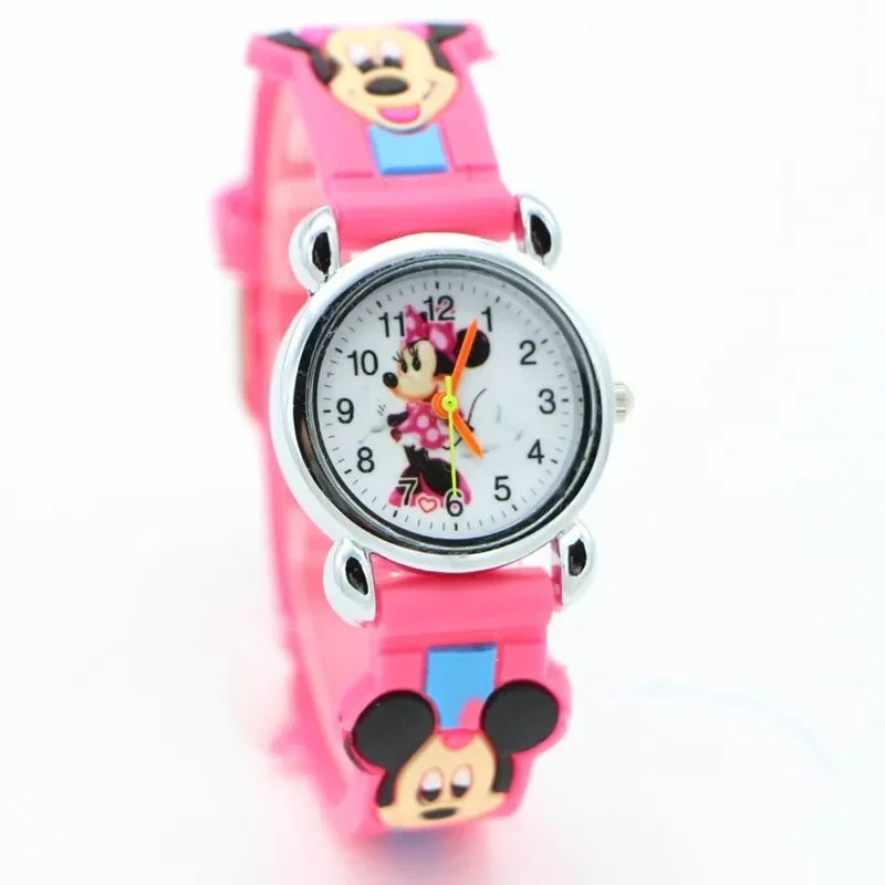 Luxury Girls Watch Mickey Minnie Women Watch Fashion Silver Ladies Wristwatch Full Steel Women's Watches Clock Relogio Feminino