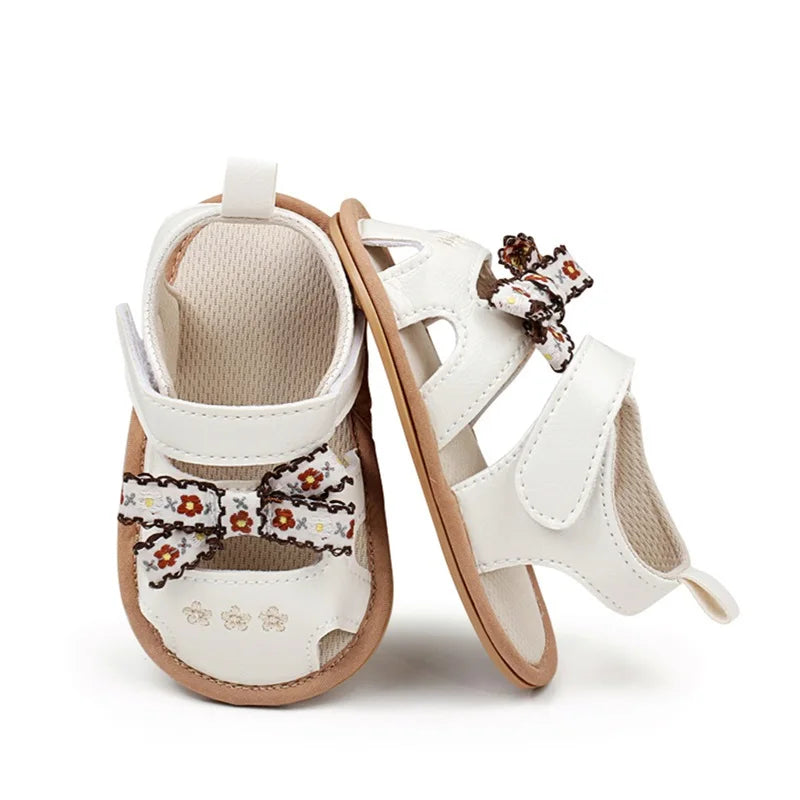 Mary Jane Shoes with Glitter  Bowknot Strap Non-Slip for Baby Infant Child