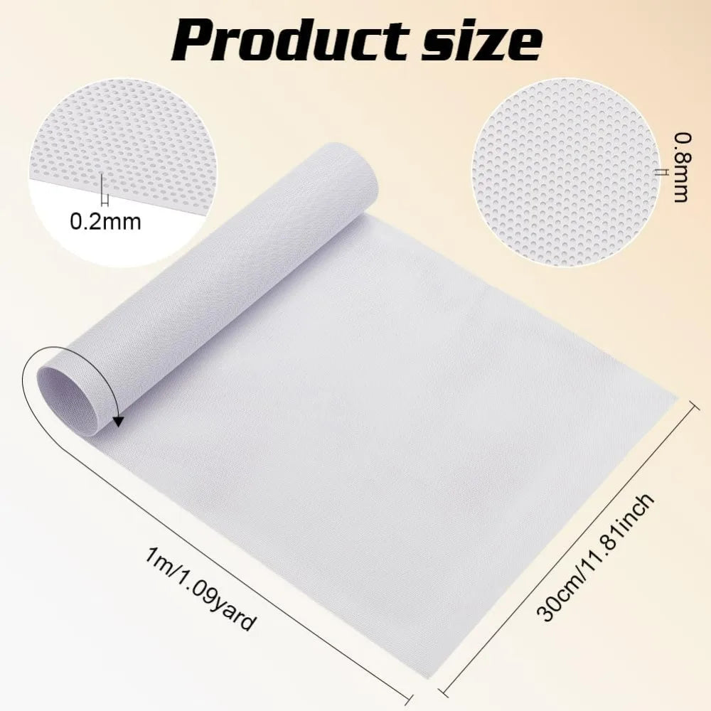 Custom Fursuit Eye Mesh 39x11.8inch White PVC Mesh Net 0.2mm Thick Waterproof Printable Mesh for Furries Cosplay Making Kit