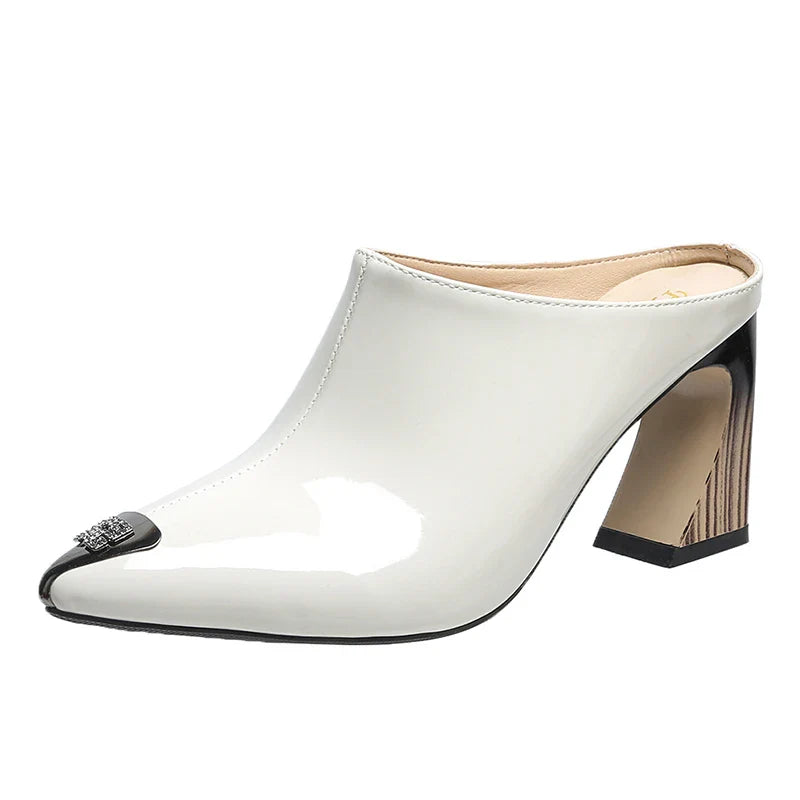 Sandalias Summer 2022 New Women Slipper High Heel Sandal Shoes Ladies High Quality PU Leather Slides Pumps Women