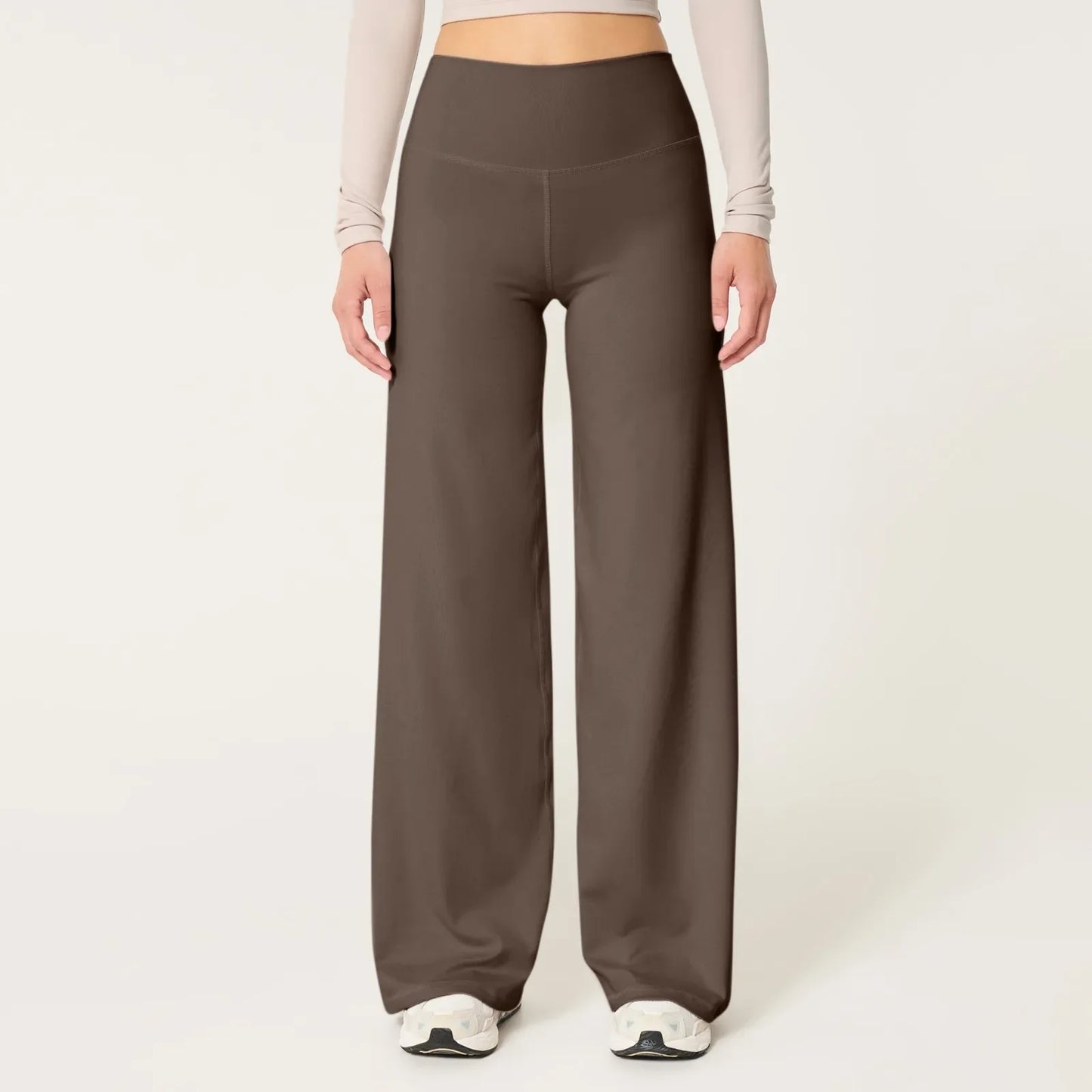 Casual Clothes Yoga Pants For Women High Waist Workout Leggings Stretchy Pants With Pockets Solid Soft Sweatpants For Women