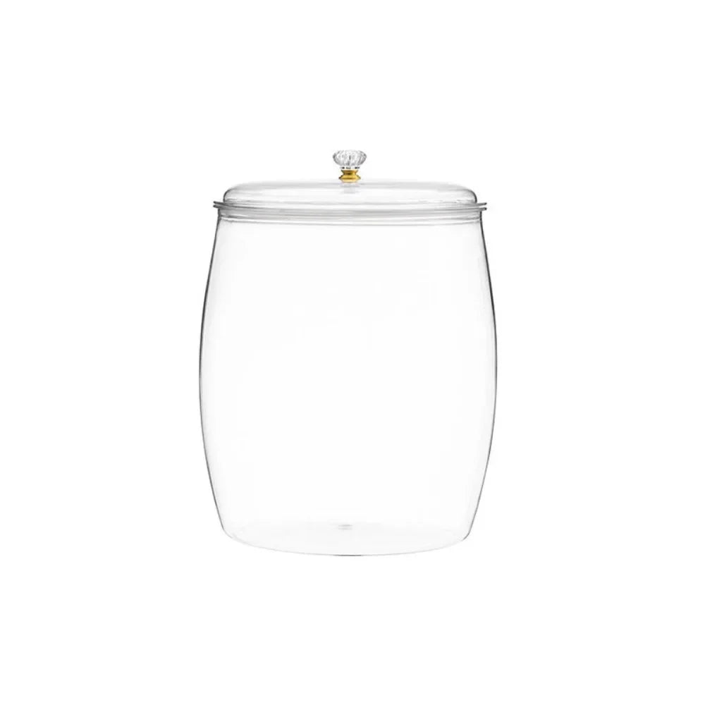 Flour Grains Sealed  Kitchen Organizer with Lid, Plastic Wide Mouth Candy, Cookie, Nuts Storage Jar.