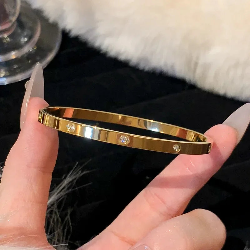 Silver Color Stainless Steel Colorfast Bracelets Skyful Star Bracelet Set for Women Fashion Light Luxury Jewelry Gifts Wholesale
