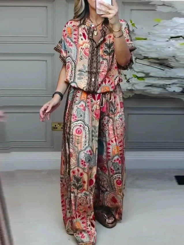 New Fashion Off-shoulder Short-sleeve Top Casual Pants Two-piece Sports Suit Spring Summer Elegant White Suits Outfits Clothing