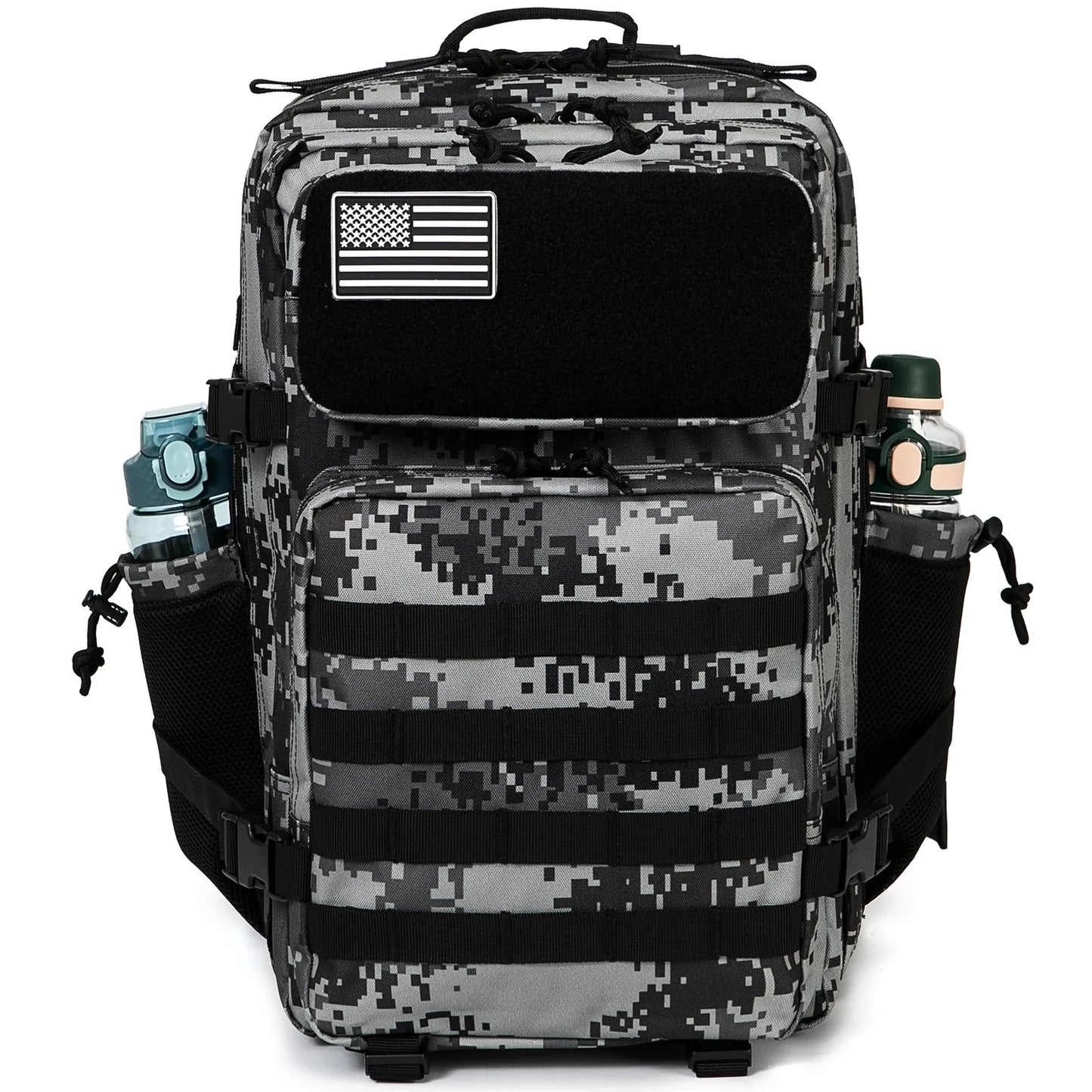 45L Tactical Backpack survival Bag Hunting MOLLE Backpack GYM For Men EDC Outdoor Hiking Rucksack Witch Bottle Holder