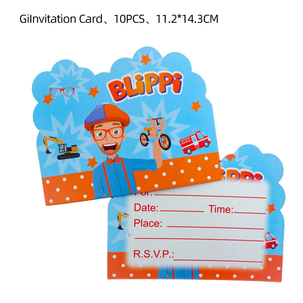 Bli-Ppi-Toy Theme Party Supplies Disposable Set Background Balloon Banner