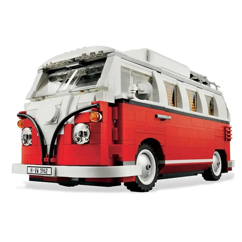 1354PCS VW Volkswagen T1 Camper Bricks Van Car Bluding Blocks High Techc Ideas Bus Compatible Toys for Kid Birthday Gift
