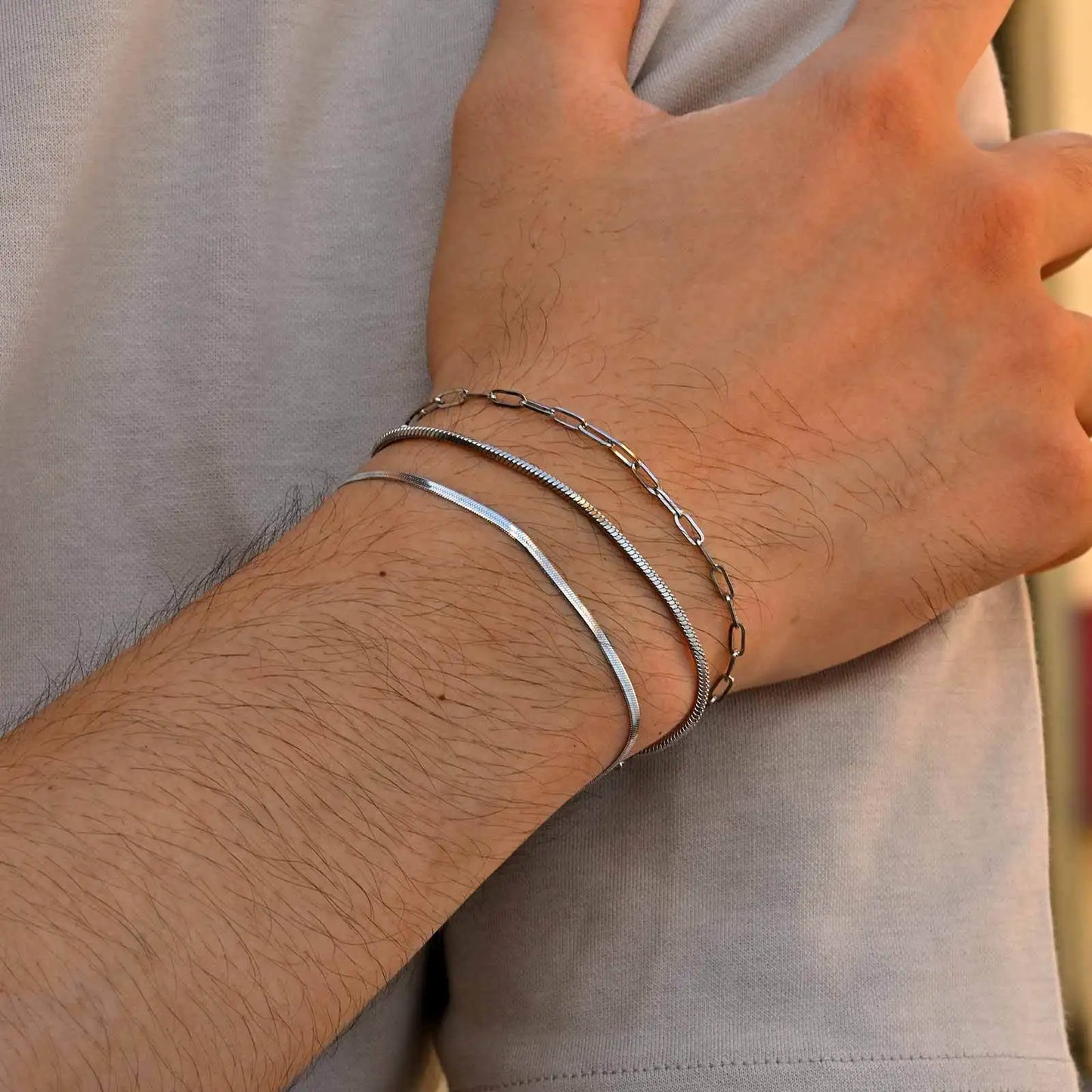 1/2/3pcs Chain Bracelet for Men Women,Stainless Steel Twisted Rope Cuban Chain Wristband,Hip Hop Minimalist Jewelry Gift