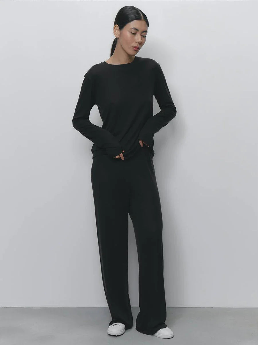 Hirsionsan Modal Soft Loose Sets Women Casual Two or Three Pieces Long Sleeve Cardigan & High Waist Dresses Outfits Tracksuit