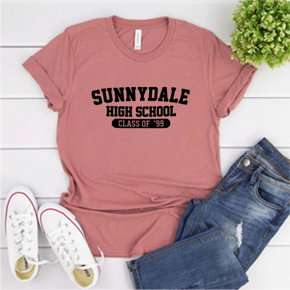 Sunnydale High School Class of '99 T Shirt Buffy The Vampire Slayer Shirt Aesthetic Sunnydale Tee Unisex Short Sleeve Tops