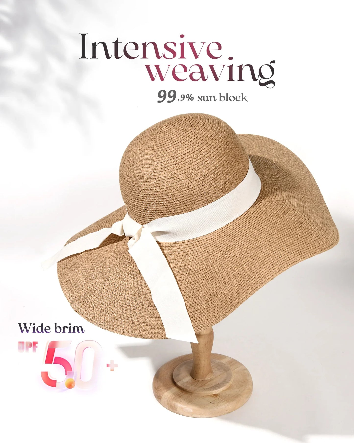 FURTALK Summer Beach Hat Women Large Straw Hat Big Brim Sun Hats UV Protection Foldable Roll Up Floppy Cap chapeu feminino 2020