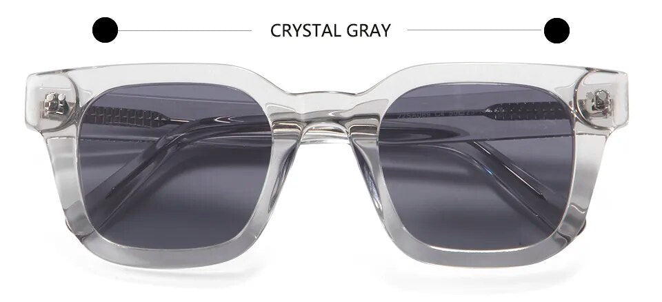 Chim 004 Designer Black Acetate Large Sunglasses For Men Women'S Polarized Square Frame Eyewear Flat UV400 Protection Shades
