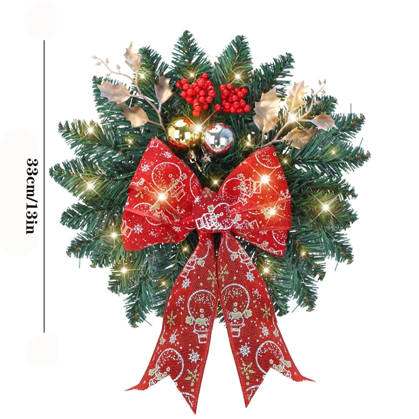 Christmas Wreath Pendants Stairway Stairs Trim Door Window Wreath Wall Hanging Garland Ornaments Xmas Navidad Holiday Decoration