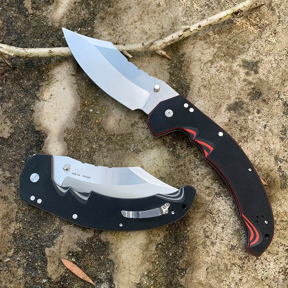 Mayhem Folding Knife Carrying Hunting Knife AUS10A Blade Outdoor Portable Camping Survival Knives Jackknife Gift for Men