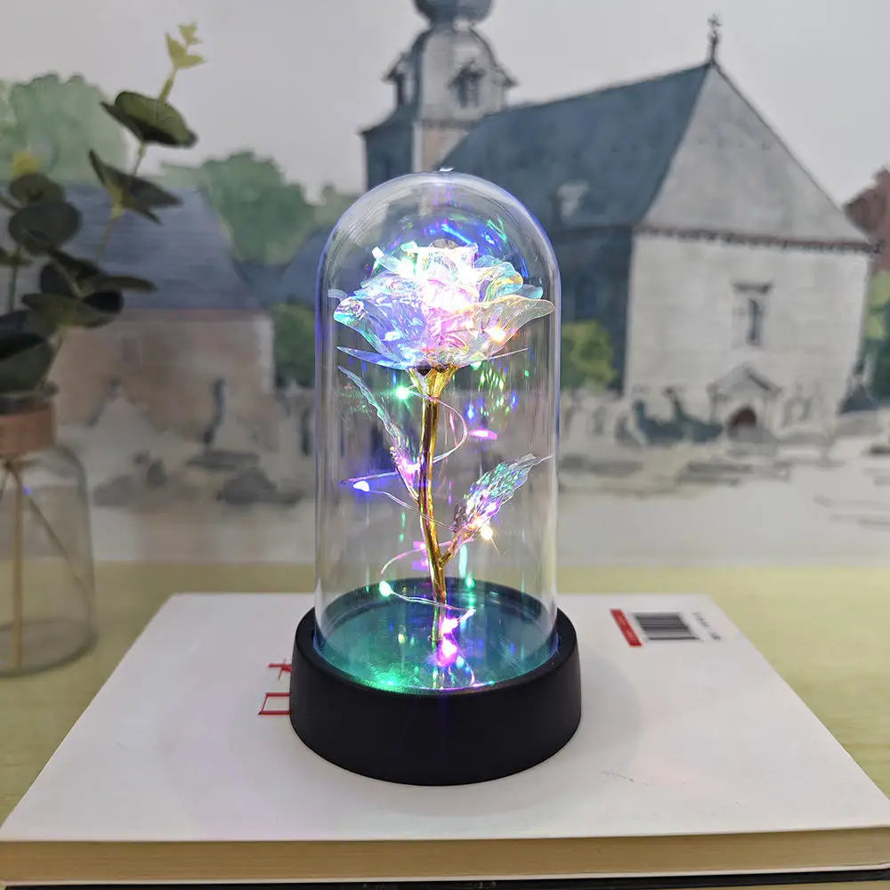 LED Galaxy Three Rose Artificial Flowers