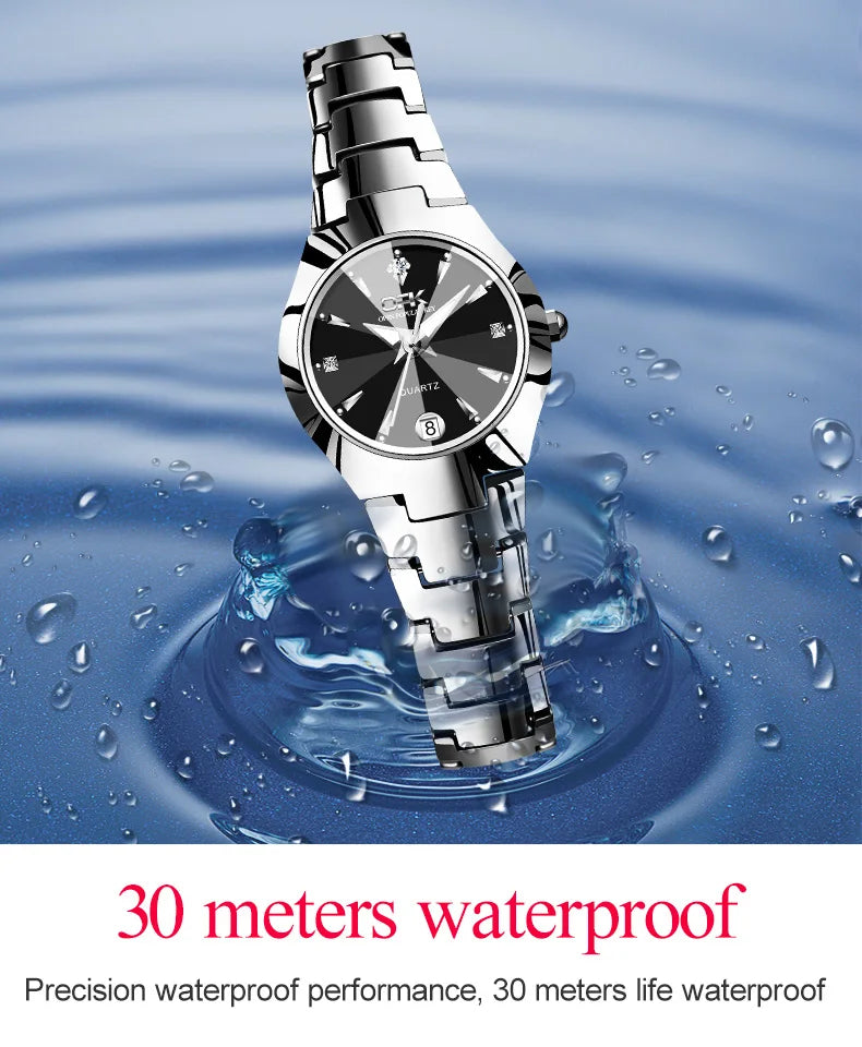 OPK 8105 Women's Watches Luxury  Original Wristwatch for Girl Waterproof Luminous Ladies Watch Fashionable Zircon Scale Date