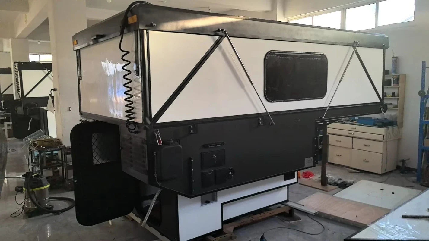 Stylish Comfort Pop Up Camper with Padded Mattresses and Privacy Screen Doors for Family Camping Custom