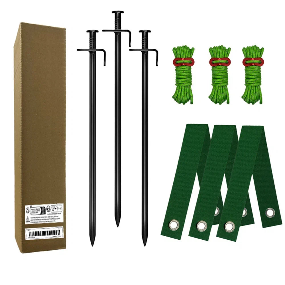 1SET Tree Stake Kits, Tree Stakes and Supports Kits for Young Trees Against Bad Weafor Newly Planted Tree Strap Garden Accessori