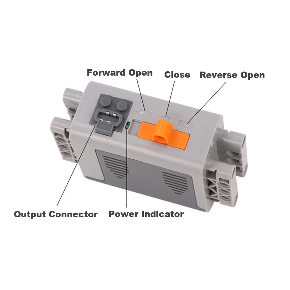 MOC Technology PF blocks Power Functions AA Battery Box Case for Robot Car compatible with All Brand  blocks